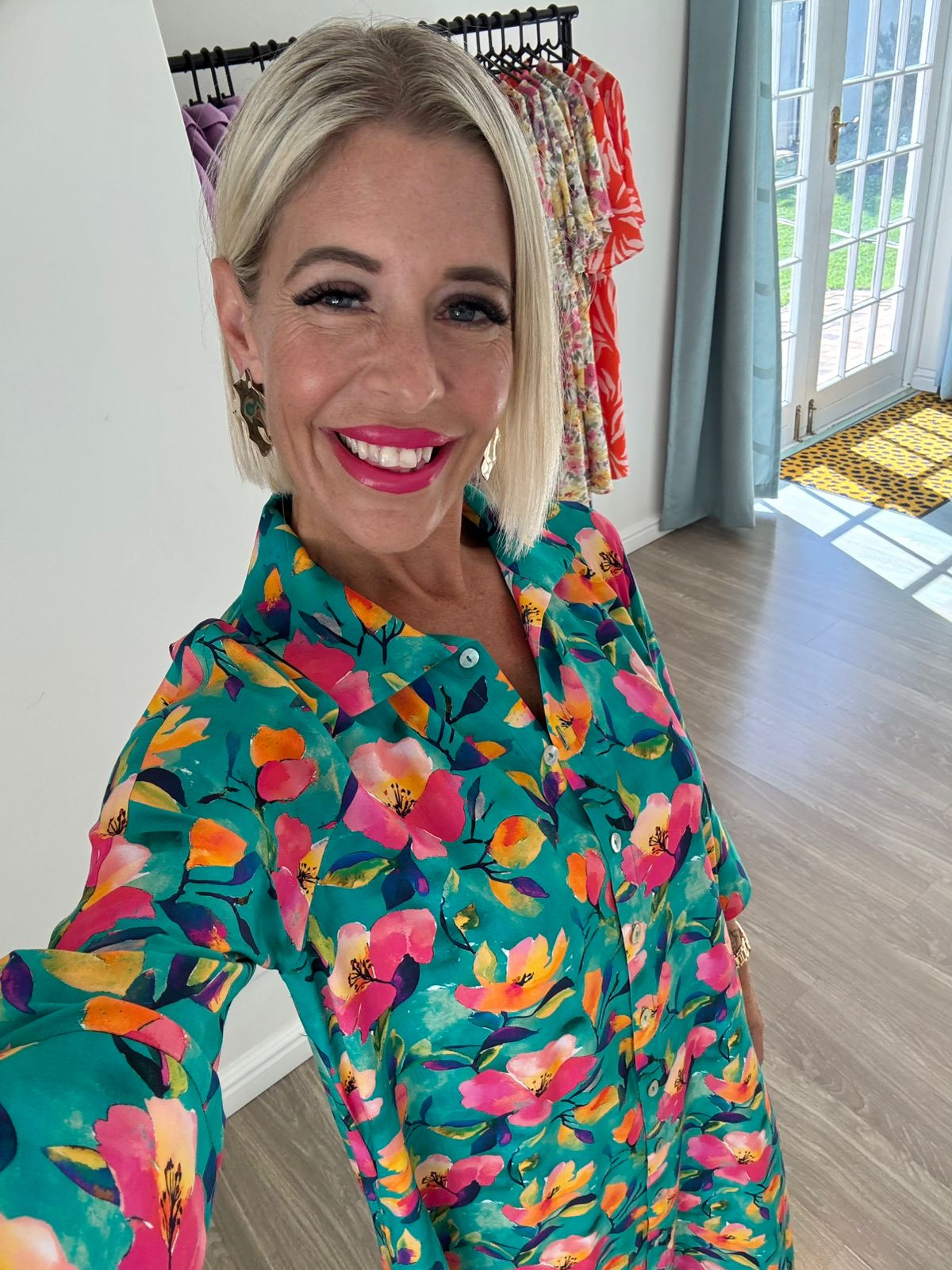 Raglan Shirt Dress - Magic Garden print - Image 2