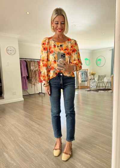 Boho Blouse - Autumn Floral print