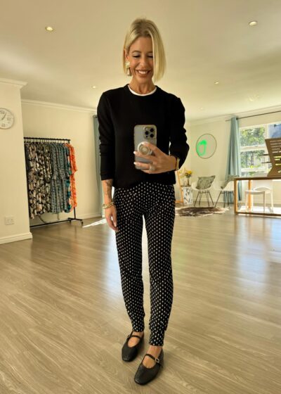 Joggers - Black & White Diamond Print