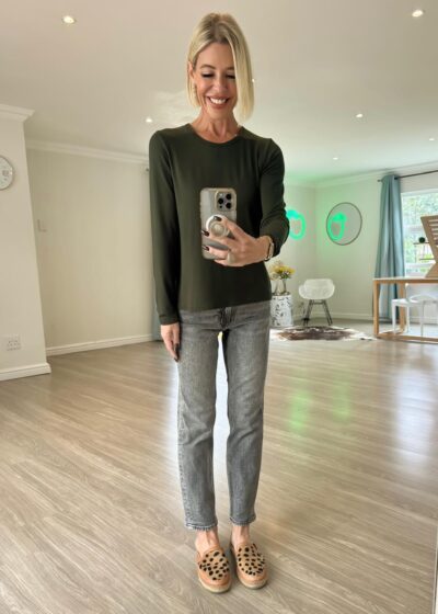 Round Neck Tee - Dark Olive Green