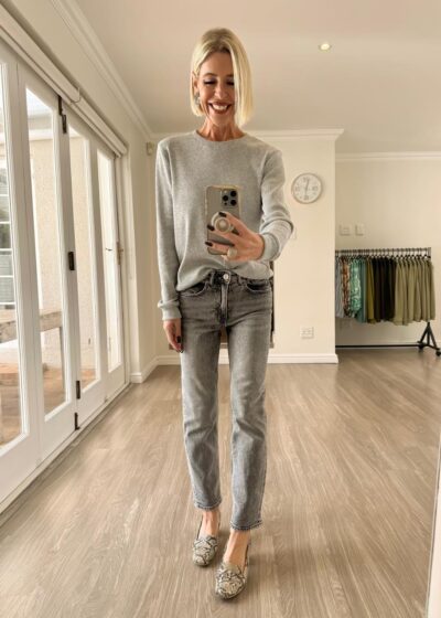 Round Neck Jersey - Light Grey Melange