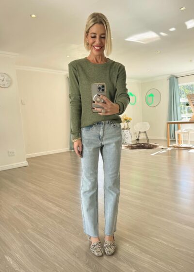 Round Neck Jersey - Olive Green Melange