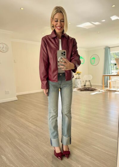 Biker Jacket - Deep Burgundy