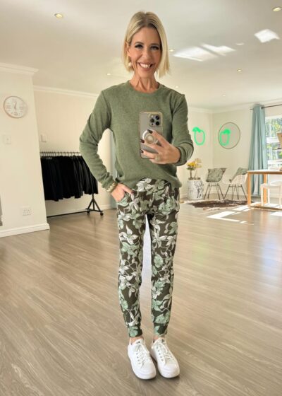 Joggers - Olive Green Botanical