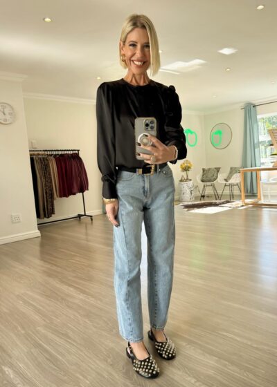 Button Blouse - Black