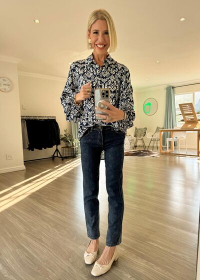 Oversized Shirt - Damask Print